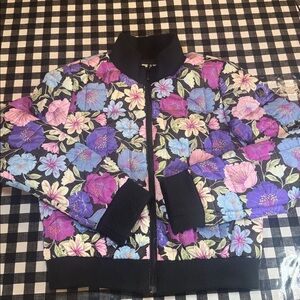 Nicole Miller NY Floral quilted bomber women’s lightweight jacket- size small